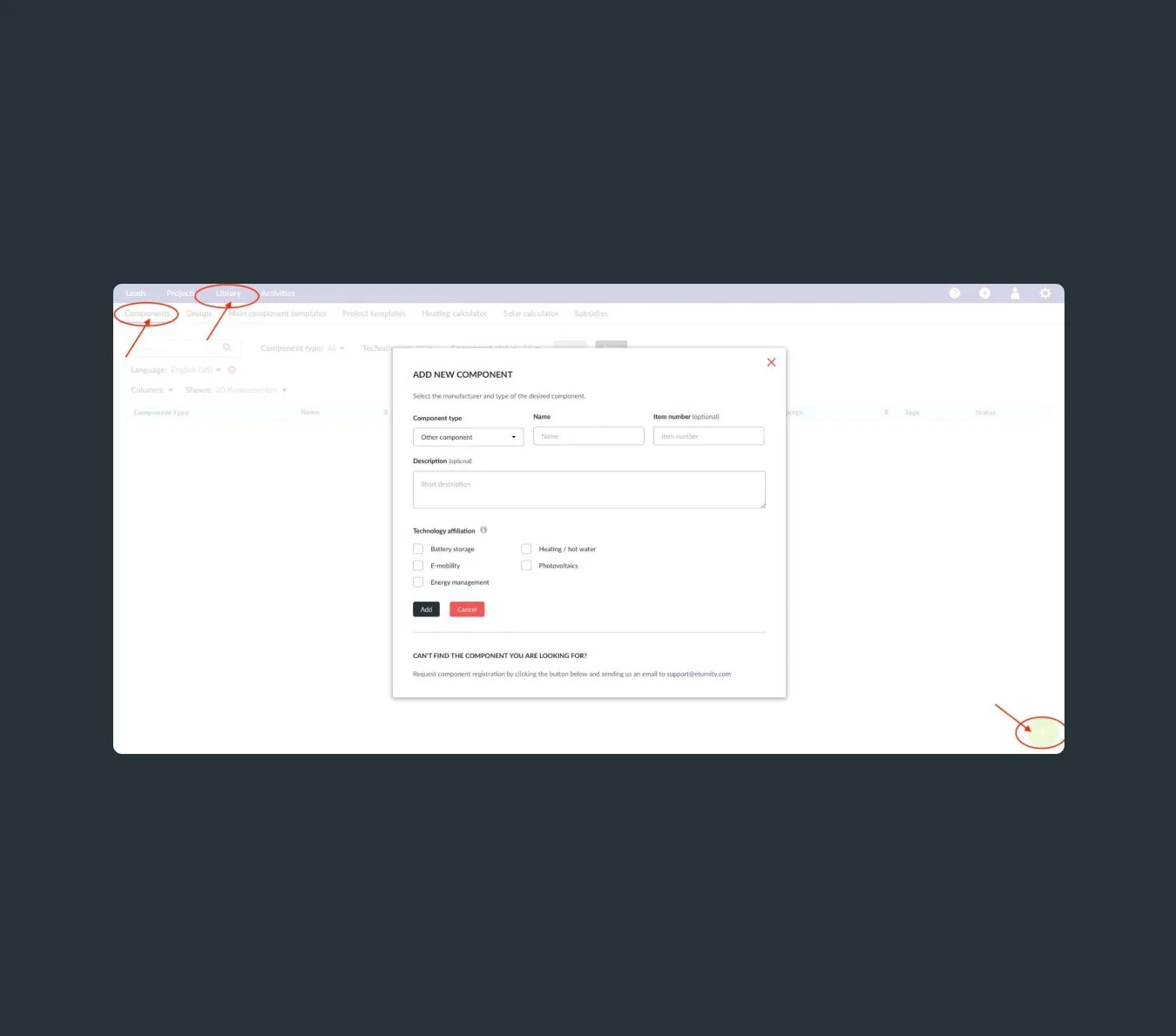 Add your own cost positions