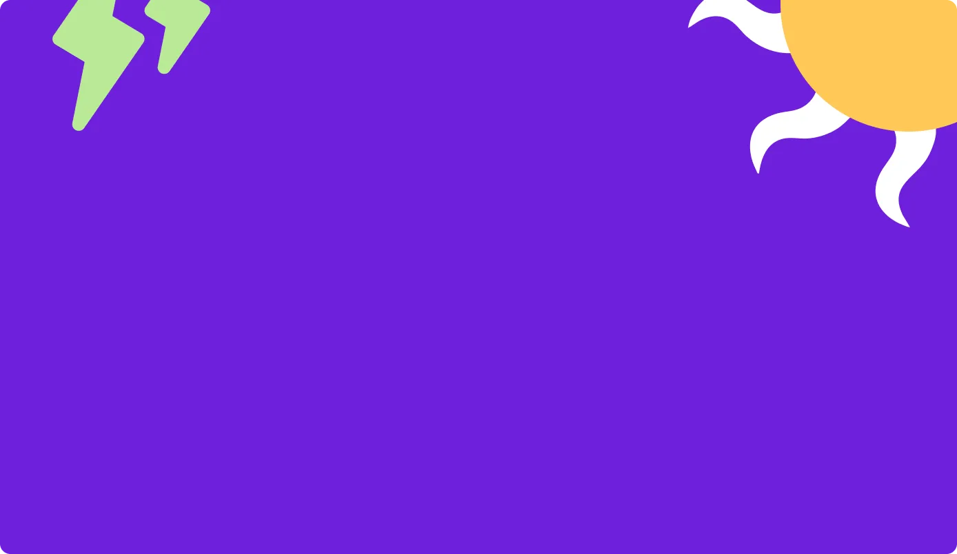 Decorative purple panel with a quotation mark and a stylised sun, behind a quote from Eturnity founder Matthias Wiget