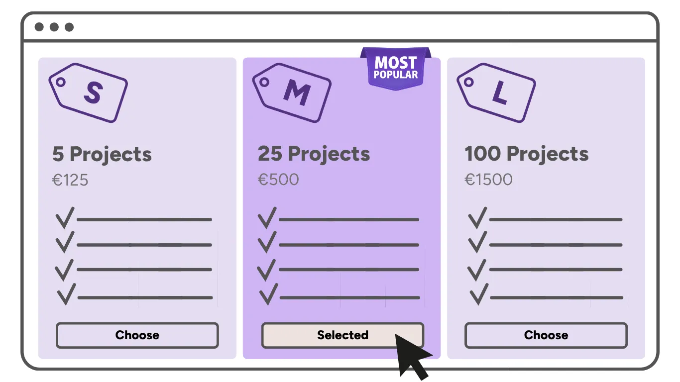 Photogrammetry add-on packs of 5, 25 and 100 projects for €125, €500 and €1500