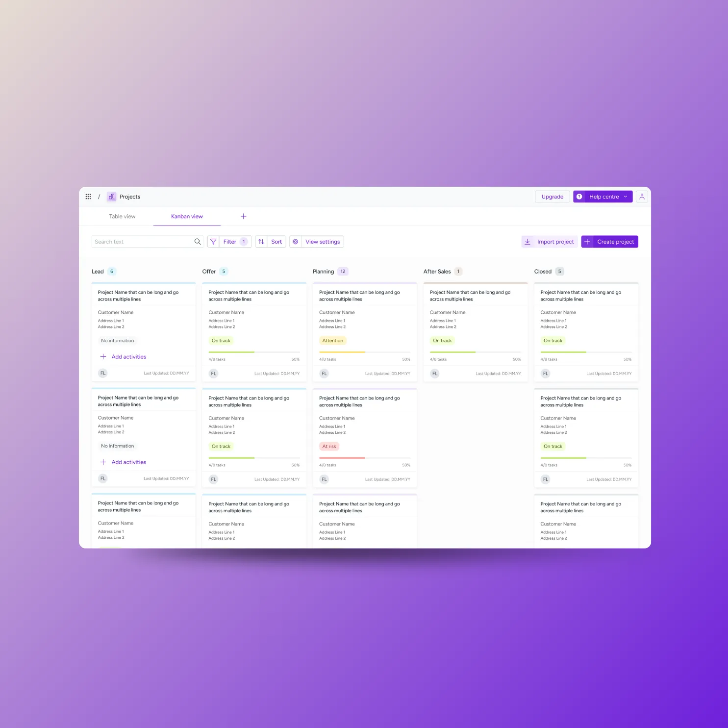 Project Coordination — Eturnity software