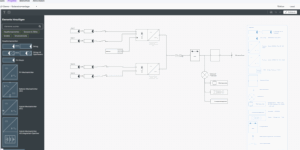 Automatically generated single-line diagram of a PV system in Eturnity